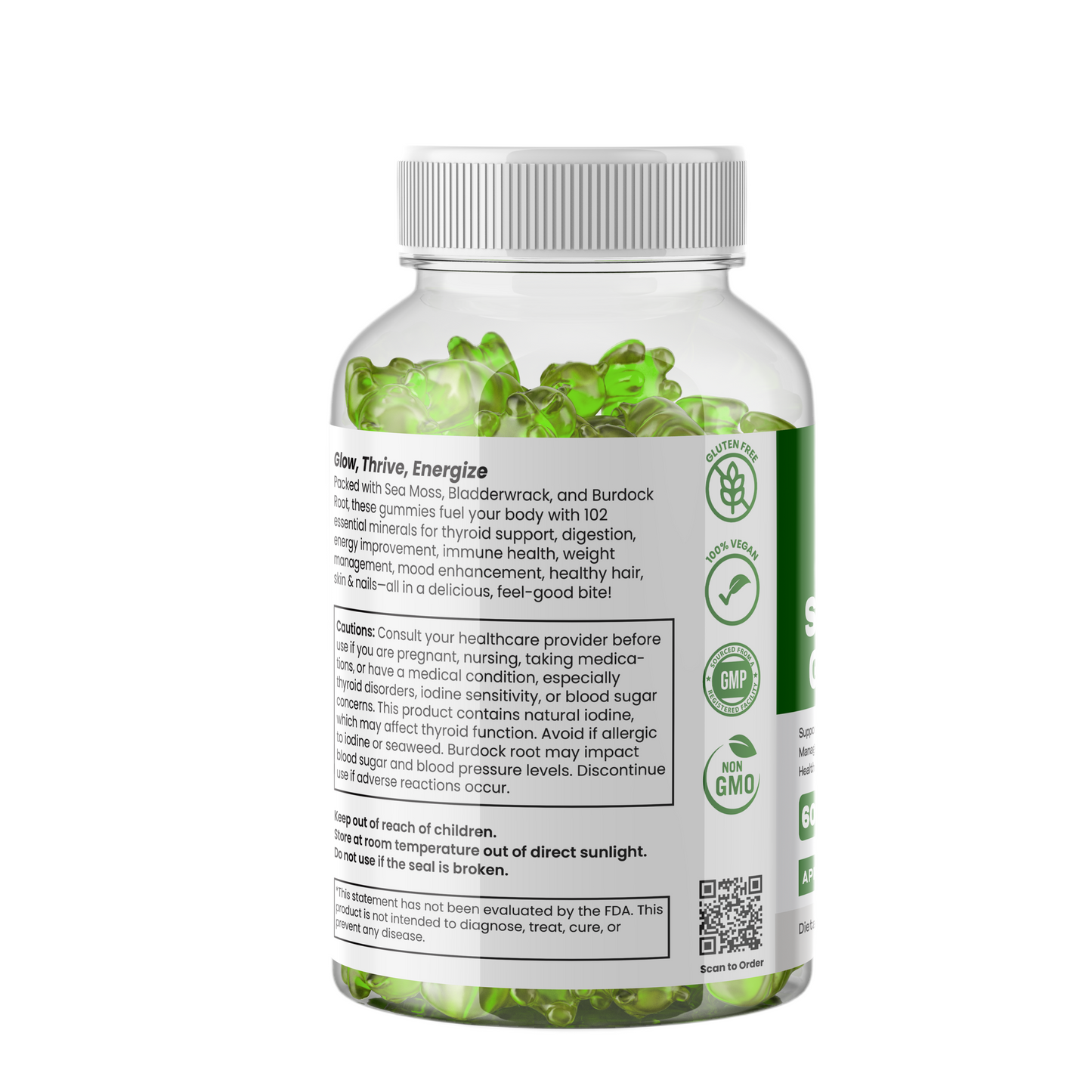 Apple Vegan Sea Moss Gummies