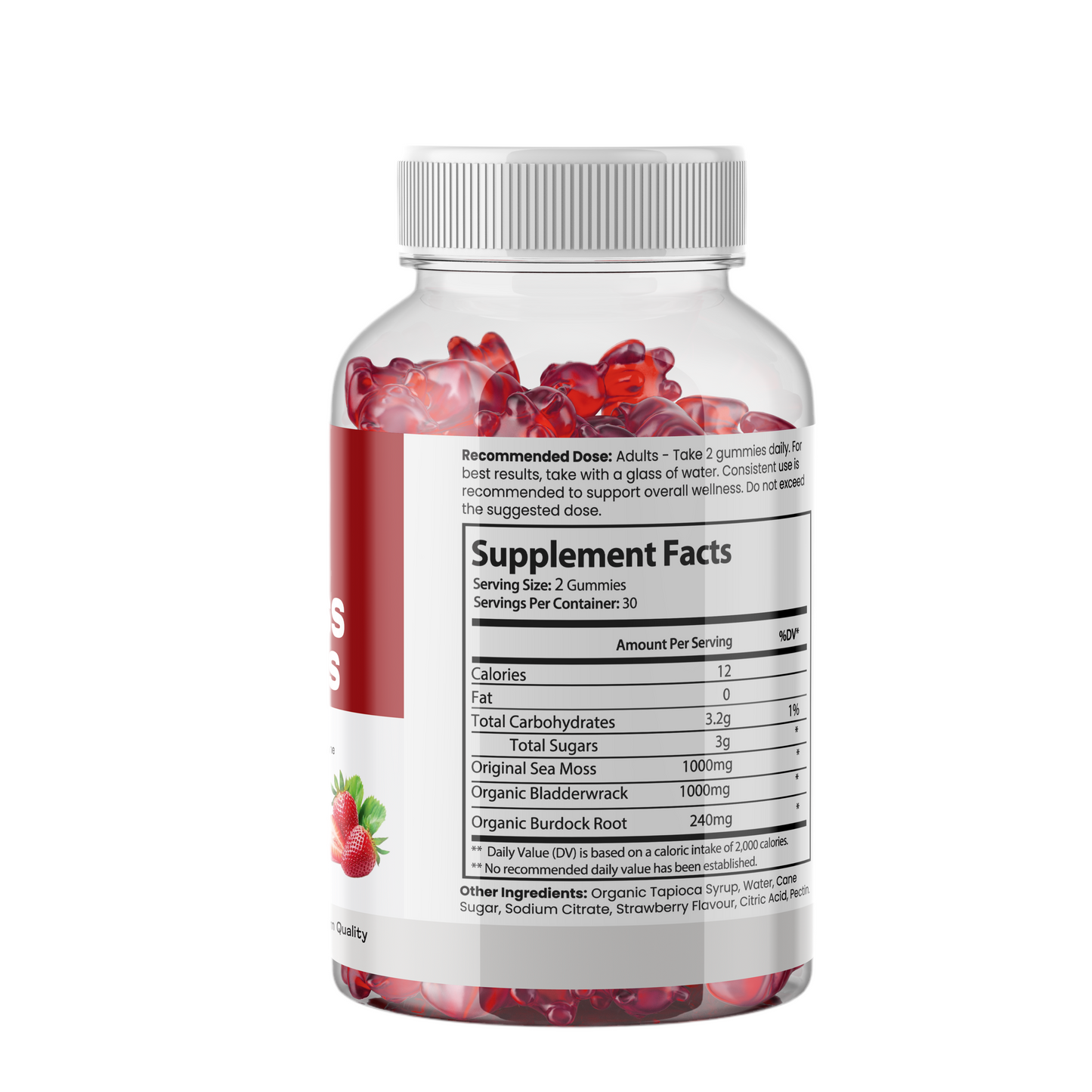 Strawberry Vegan Sea Moss Gummies